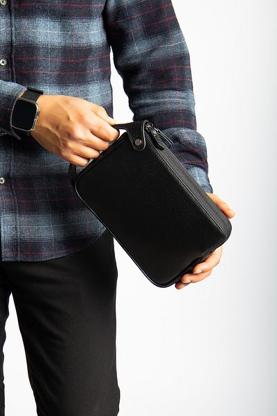 Niki Leather Портфолио с цип от естествена кожа Raul