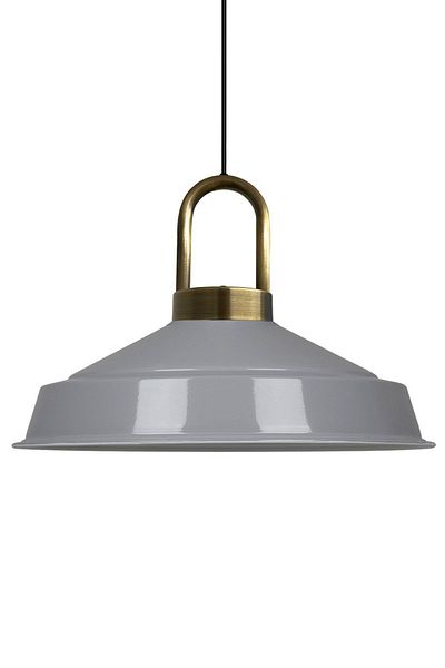 Bamyum Asletl-Lock Industrial Vintage Hängelampe  40 cm, Grau Metall Pendelleuchte
