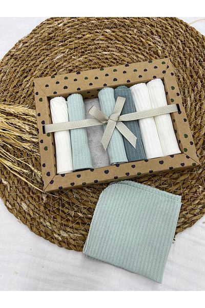 ByBest Beauty 2025 Model Set of 7 Patterned Combed Cotton Baby Mouth Wipes