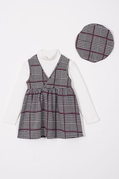 zepkids Accesoriu pentru pălărie Badili cu gât rotit Costum triplu pentru fetiță de culoare prune