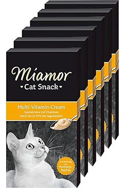 Miamor Cream Multi Vitamin Ek Besin Ve Kedi Ödülü 6x15 gr X 6 Adet