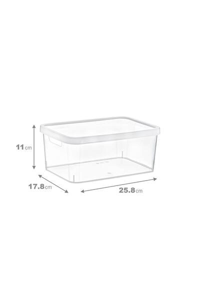 Smartware 2'Li Set Stafi Çok Amaçlı Kapaklı Kutu Şeffaf 4,5 LT