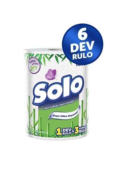 Solo Giant Roll Bamboo Paper Towel Set of 6