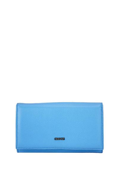 Grande Sky Blue Genuine Leather Women's Wallet - 2604