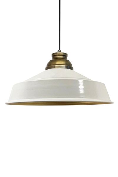 Bamyum Asletl-Lock Industrial Vintage Hängelampe  40 cm, Weiß Metall Pendelleuchte