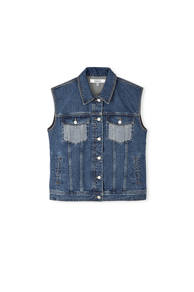 İpekyol Hotfix Printed Denim Vest