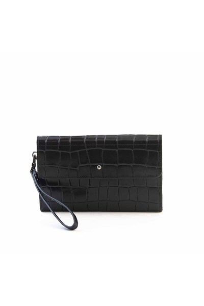 MOCASSINI Men's Genuine Leather Black Wallet Wallet
