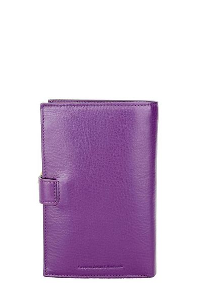 Grande Unisex Genuine Leather Wallet - Plum 3106