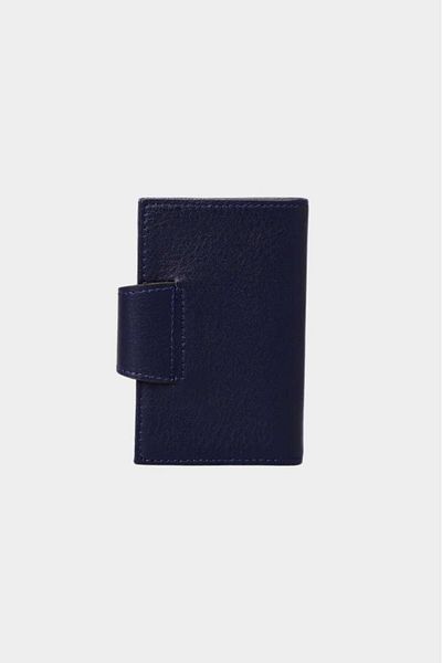 Grande Navy Blue Genuine Leather Men's Card Holder - 827