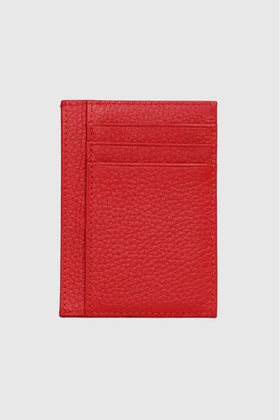 Grande Men's Red Genuine Leather Card Holder - 750 Model