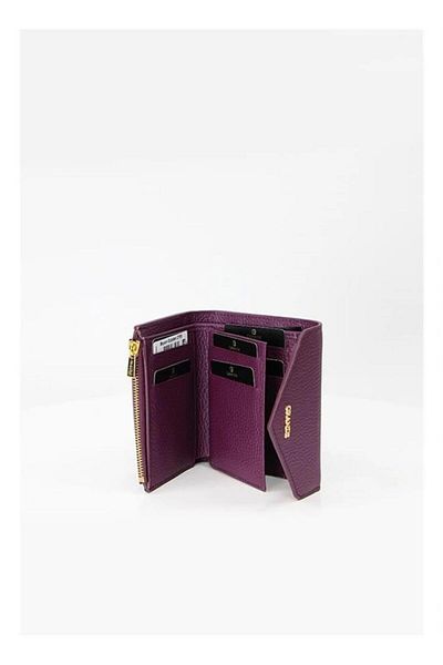 Grande Genuine Leather Women's Wallet - Plum 2785