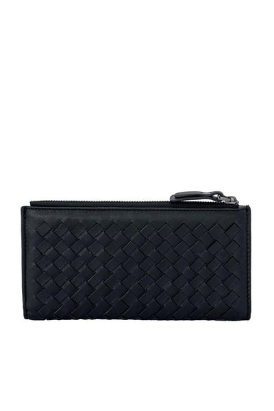 Grande Black Genuine Leather Women's Knitted Wallet 2760