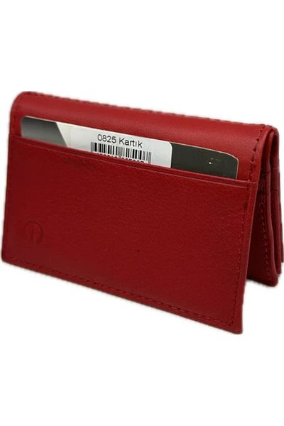 Grande Genuine Leather Men's Card Holder Claret Red 825