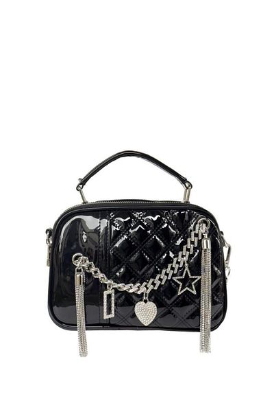KRISTE BELL Patent Leather Black Women's Crossbody Bag - 26666