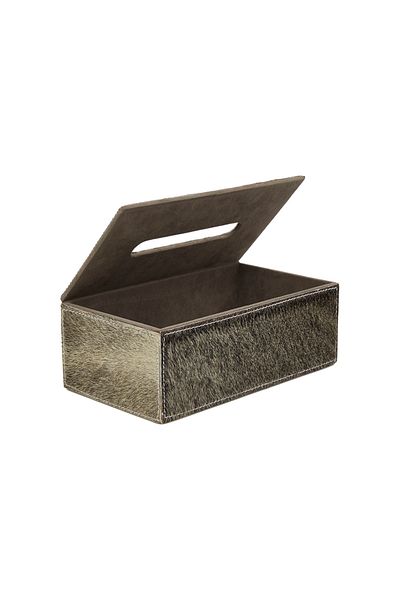 Vakko Gray Color Leather Napkin Holder m 400321268