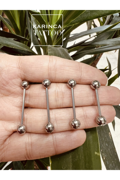 Karınca Piercing Kararmaz Cerrahi Çelik Dil Piercing Alerji Yapmaz Bridge Nipple Yanak Genital Cheek Köprü
