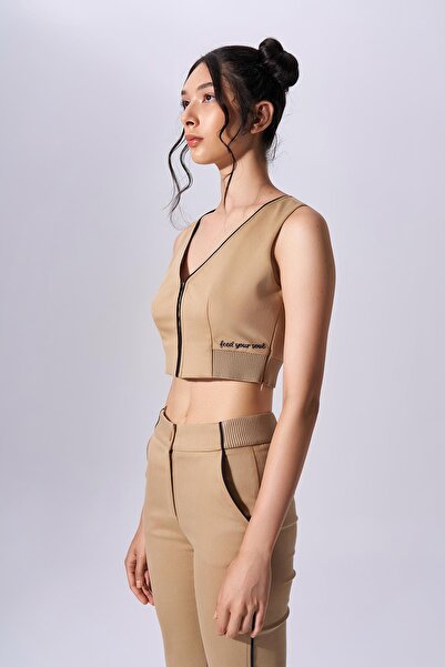 Naar Бежевий бюстгальтер Slim Fit з принтом для жінок - NAAR91309-CAMEL