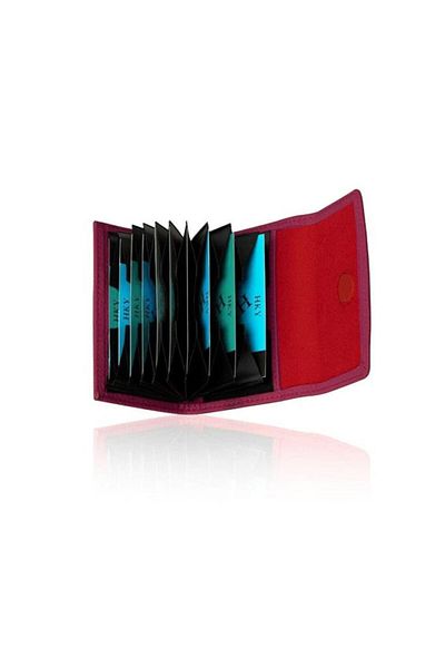 Grande Fuchsia Genuine Leather Card Holder - 841