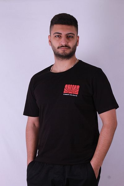 trender Summer Holidays Print Black Men's T-Shirt