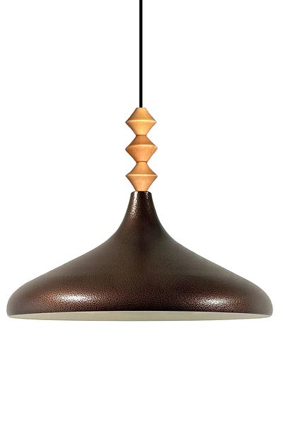 Bamyum Champion 35 cm Hängelampe Metall E27 Kupferfarbe