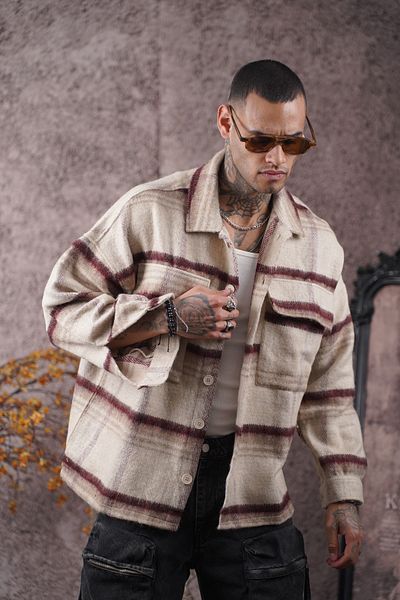 Butik TREND BIZ Oversize Fit Unisex Πουκάμισο Ξυλοκόπος με τσέπες