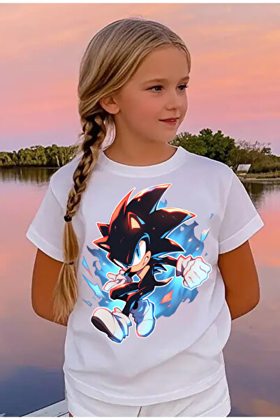 GALASHOP تي شيرت سونيك للأطفال مصنوع من القطن بنسبة 100%