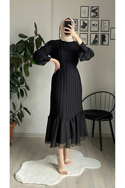 CYM Butik Πλισέ Μουσουλμανικό Φόρεμα