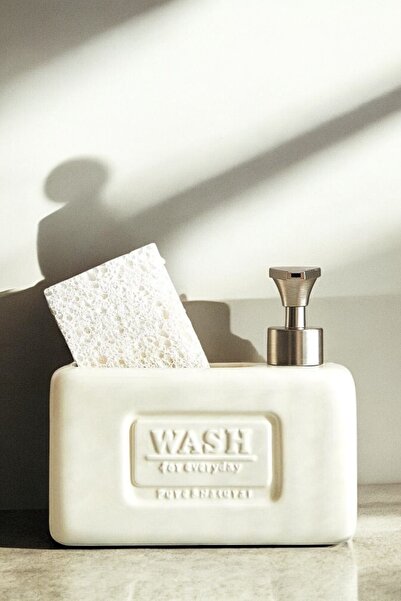 Mirilliahome Δοχείο σαπουνιού κουζίνας με δοχείο σφουγγαριού - Σετ δοσομετρητή υγρού σαπουνιού 750 ml