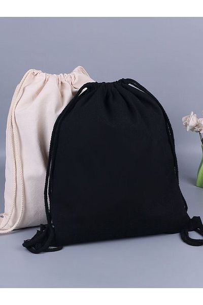Boomtown Black and White Double 2 Pieces Cloth Backpack