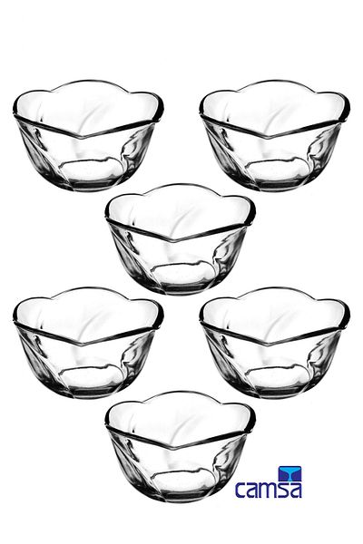 Queen’s Kitchen Violete Set of 6 Glass Snack Bowl