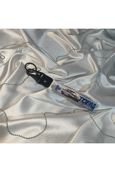 CEBECİOTO Tofaş White Cloth Keychain Quality -Oto-Moto Accessory 19cm Double Sided Print