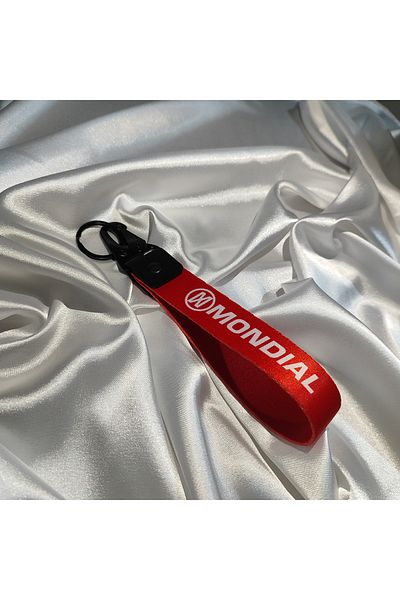 CEBECİOTO Mondi̇al Compatible Red Cloth Motor Keychain Good Quality Moto Accessory 19cm Double Sided Print
