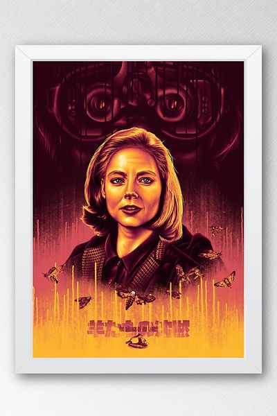 Saturn Silence of the Lambs Pictură înrămată - Pictură poster de film