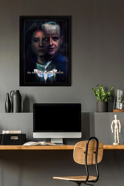 Saturn Silence of the Lambs Pictură înrămată - Pictură poster de film
