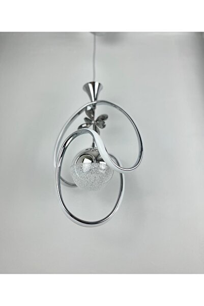 LUNOX TEKLİ TAŞLI KROM AVİZE