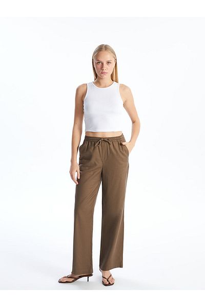 LC Waikiki Crop pentru femei cu textura cu decolteu rotund de sezon nou - S5GP95Z8