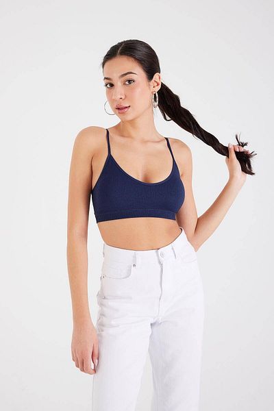 Addax Seamless Crop Tank Top with Chest Pad A6009-k1