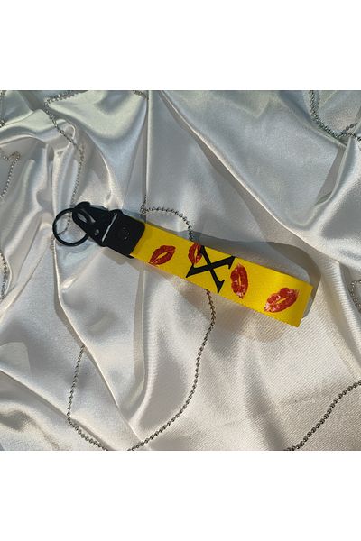 CEBECİOTO X Kissed Yellow Cloth Keychain Good Quality Auto-Moto Accessory 19cm Double Sided Print