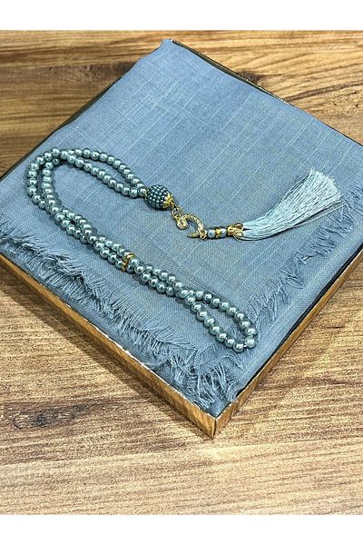 AYHANHOME Flamed Prayer Cloth Prayer Beads Set - with Gift, Dowry, Mawlid and Bundle Features