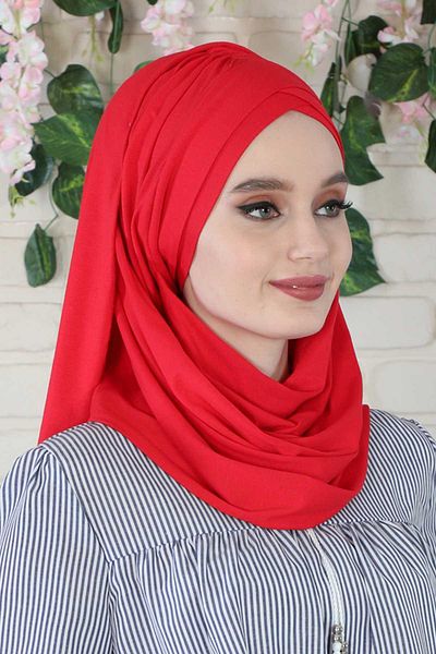 Aisha's Design Practical Combed Cotton Shawl - Front Cross Sewing and Drawstring, Cps-45, Cps-45