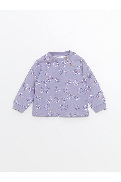 LC Waikiki Lcw Floral Baby Girl Cardigan and Pants 2Pcs Fast Fashion