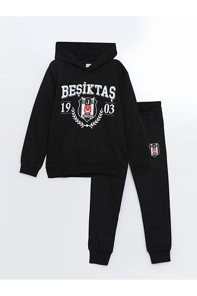 LC Waikiki Lcw Hooded Printed Boys' Tracksuit Set