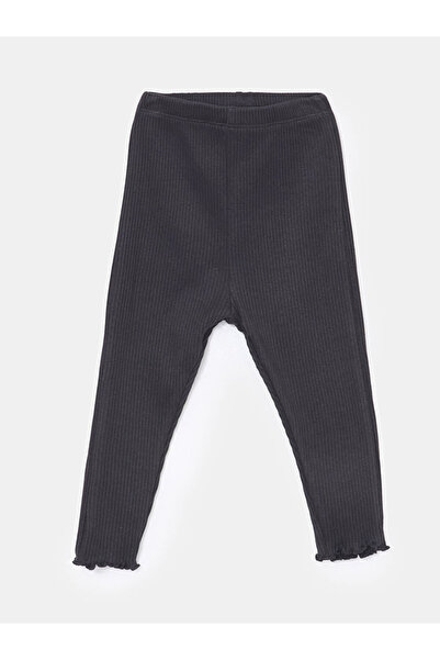 LC Waikiki Ecru Crew Neck Printed Baby Girl Sweatshirt and Leggings 2-Piece