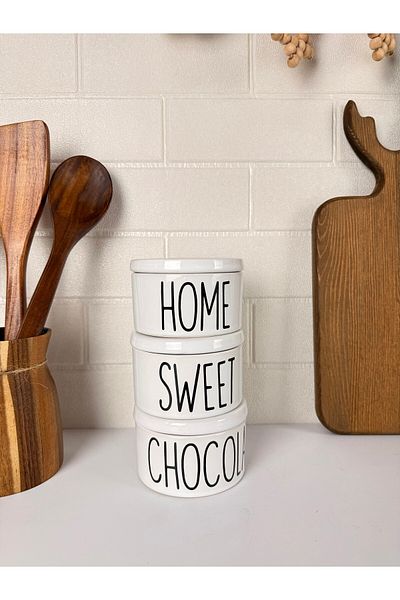 Mirilliahome Porcelain Vacuum 3-Piece Jar Set