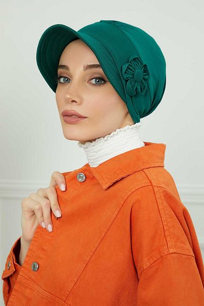 Aisha's Design قبعة بواقٍ للشمس مع إكسسوارات زهور - بونيه، B-72