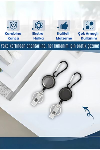 excarpin Θήκη για κάρτες πολλαπλών χρήσεων με γιακά Yoyo και γάντζο καραμπίνερ