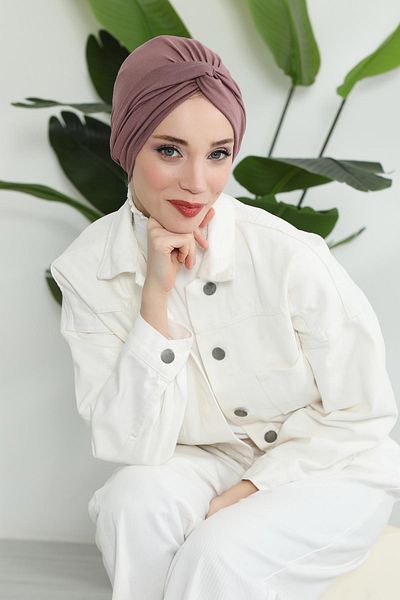 Aisha's Design Mihrace Combed Cotton Bonnet,b-4