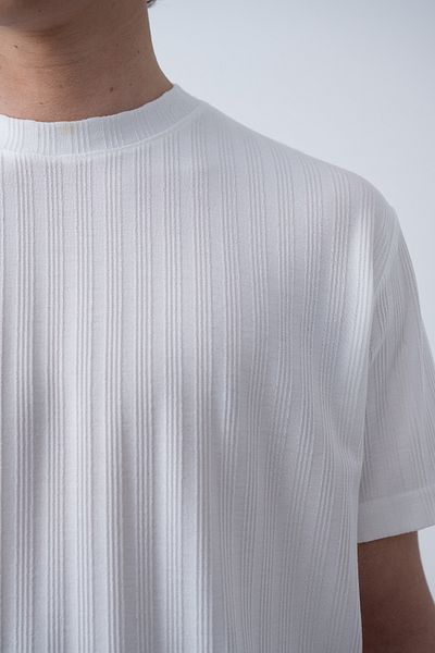 İLKCET MODA Ανδρικό μπλουζάκι Oversize με λεπτές όρθιες ρίγες