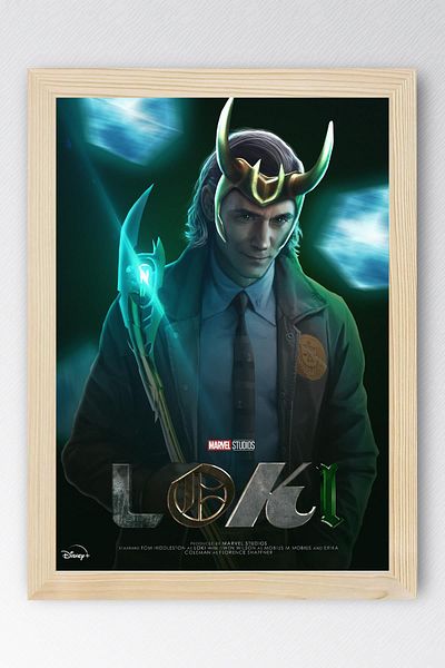 Saturn Loki Framed Painting - Marvel Movie Poster Painting