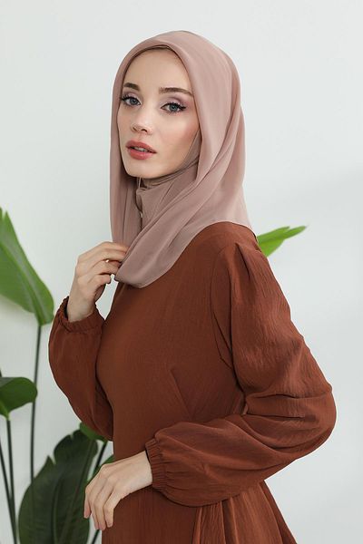 Aisha's Design شال شيفون بونيه داخلي من القطن الممشط، PS-45